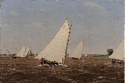 Sailboats Racing on the Delaware Thomas Eakins